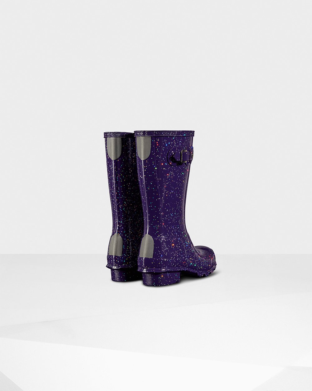 Kids Hunter Original Big Giant Glitter - Rain Boots Blue Purple - 5012-ZXEMB